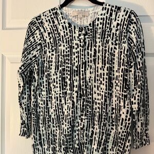 LOFT Black and White Women's Cardigan